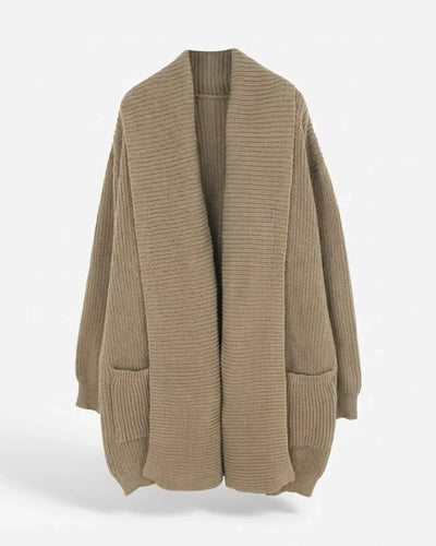 Isadora™ | Ribbed Knit Open-Front Long Cardigan
