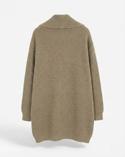 Isadora™ | Ribbed Knit Open-Front Long Cardigan