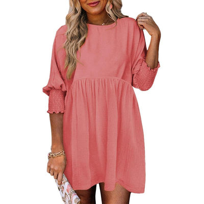 MIRASOL™ – Casual Crew Neck Loose Fit Mini Dress