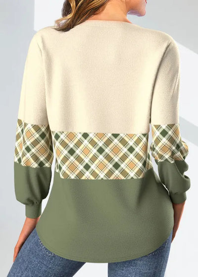 Annelie | Sweater with Checked Detail