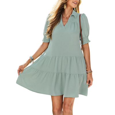 ELSIE™ - Effortless Summer V-Neck Dress