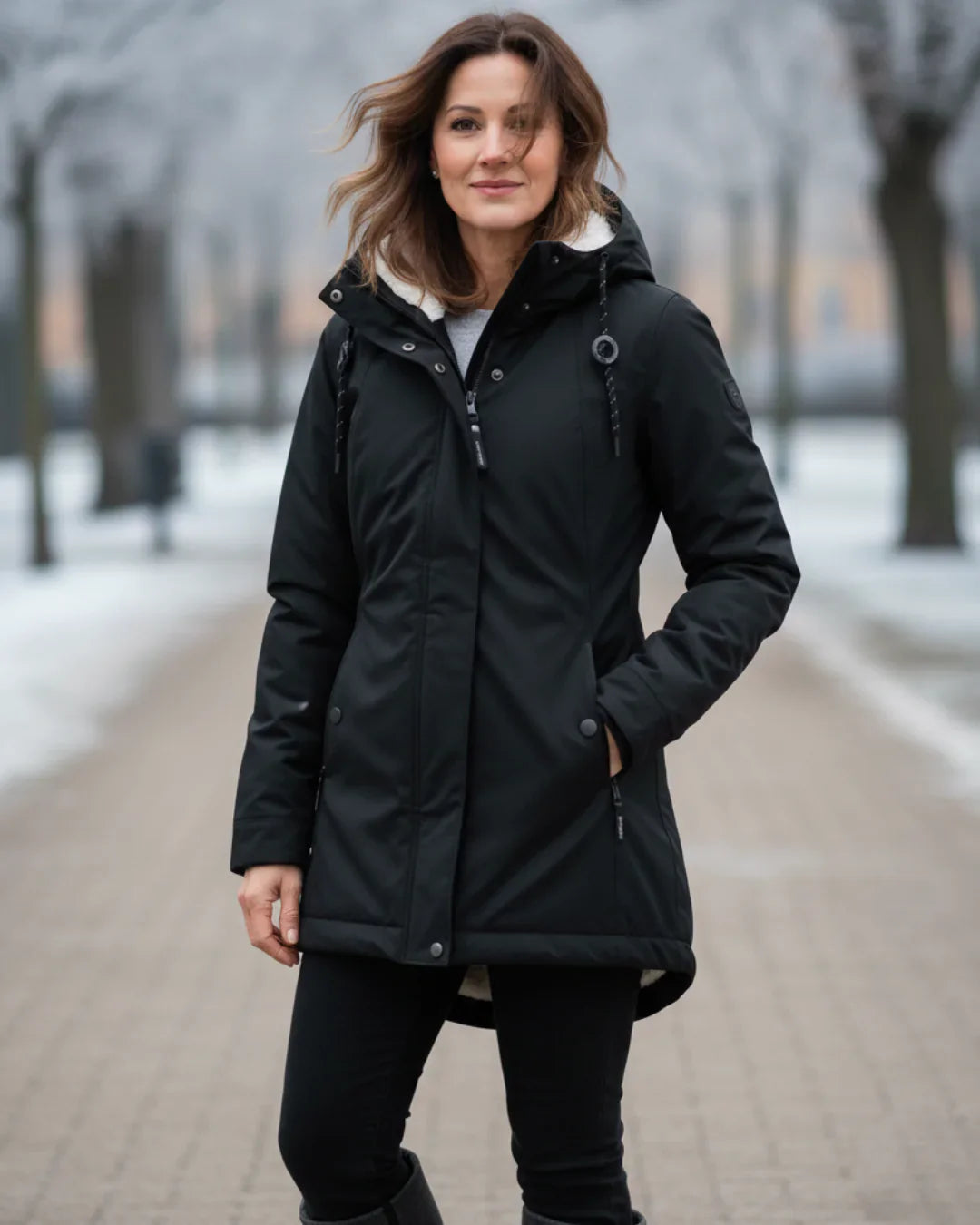 Penelope™ | Warm Fleece-Lined Waterproof Hooded Parka Jacket