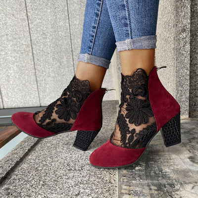 Capucine - Elegant Lace Ankle Boots
