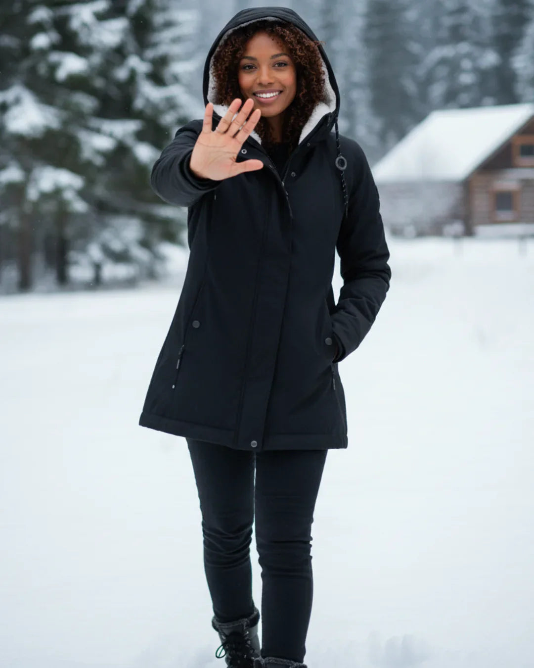 Penelope™ | Warm Fleece-Lined Waterproof Hooded Parka Jacket