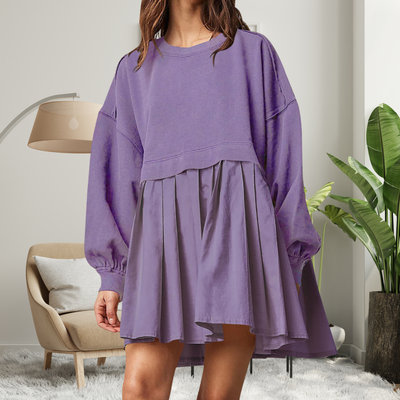 KARIYAH™ - Cozy Loose-Fit Long Sleeve Midi Dress