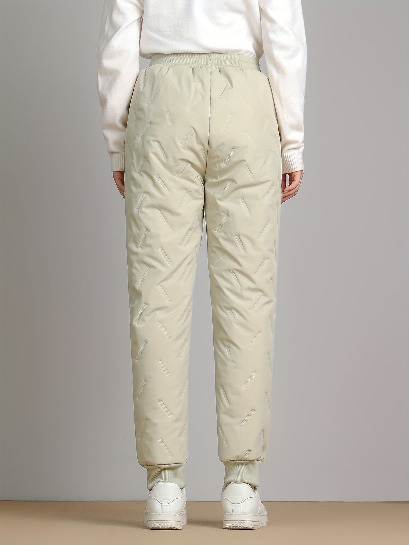 Danica™ | Quilted Elastic-Waist Winter Jogger Pants