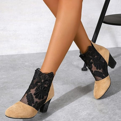Capucine - Elegant Lace Ankle Boots