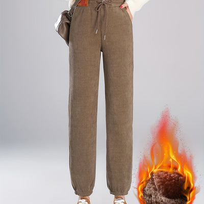 Catriona™ | Fleece-Lined Corduroy Relaxed Jogger Pants