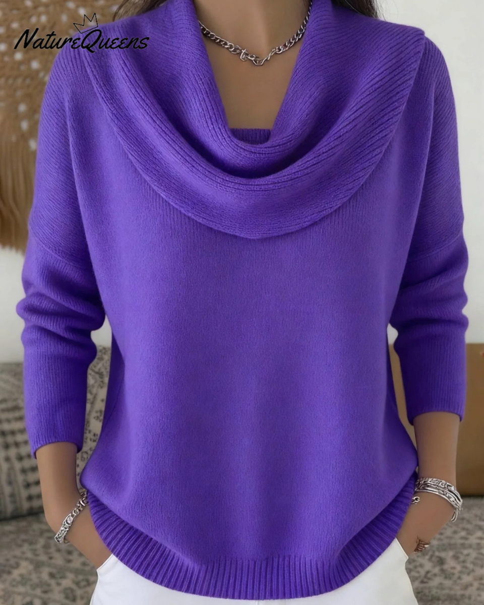 JOCELYN™ | Cozy Ruffled-neck Sweater