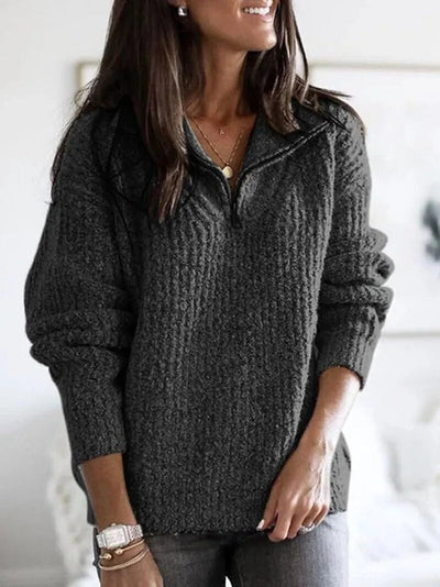 Margo | Soft Zip Comfort Sweater