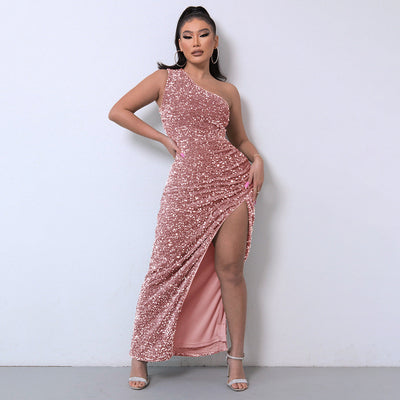BRAYLEIGH™ - Glamour One-Shoulder Sequin Dress