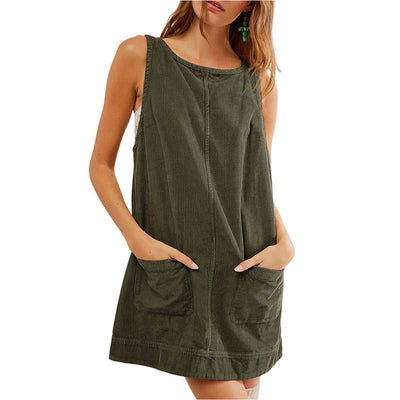 VICTORIA™ - Corduroy Overall Dress with Pockets for Fall & Winter