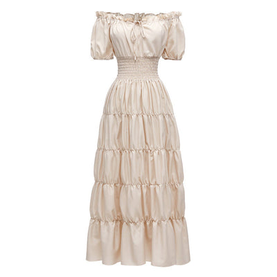 AIZA™ – Classic Corset Long Retro Maxi Dress