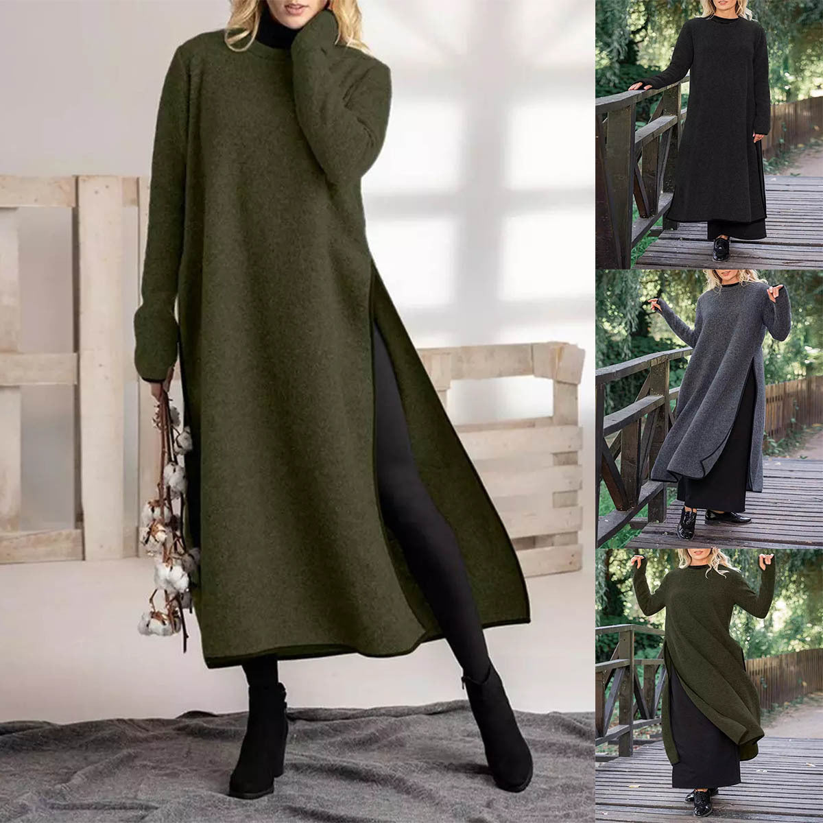 Rosalind™ | Elegant Long Knit Dress