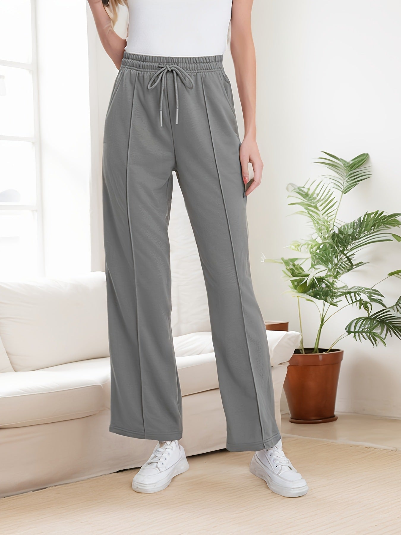 Bulma™ | Elegant Wide-Leg Cotton Pants