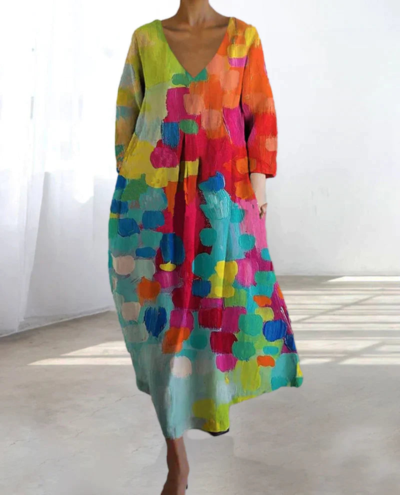 Colorful Printed Dress for Women