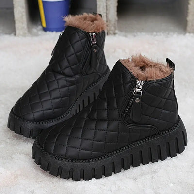 Riviana - Women's leather winter boots with orthopedic support