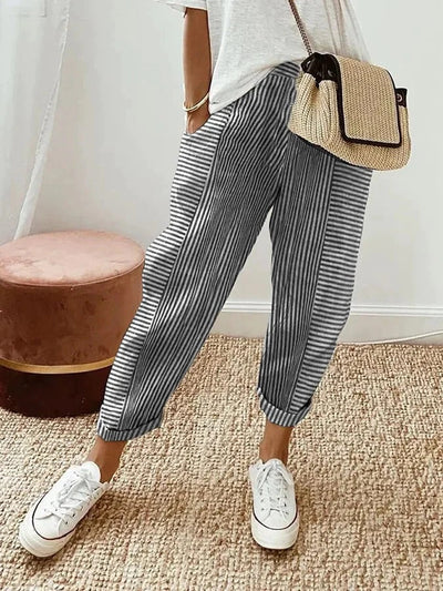 Darine™ | Elegant Striped Linen Pants