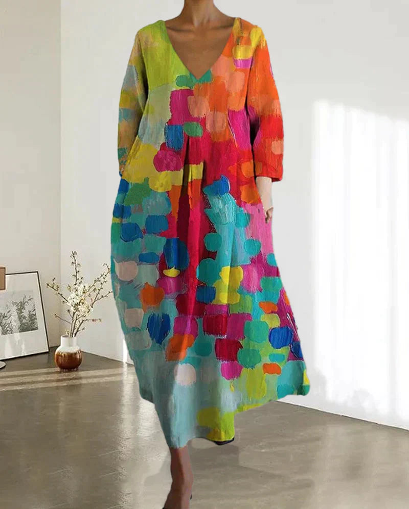Colorful Printed Dress for Women