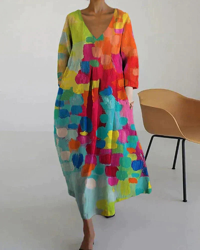 Colorful Printed Dress for Women