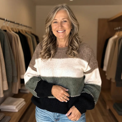 Livia | Cozy Colorblock Sweater