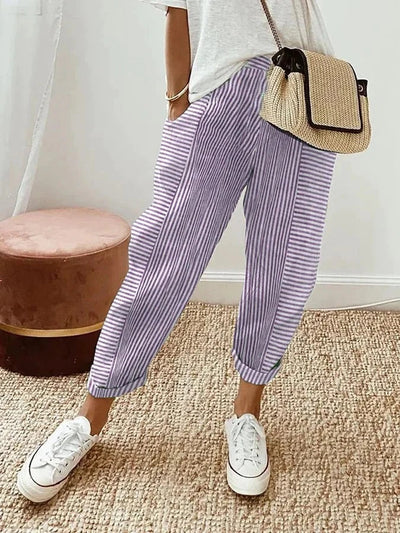 Darine™ | Elegant Striped Linen Pants