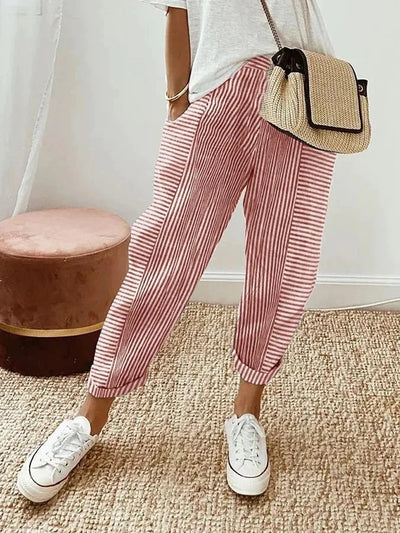 Darine™ | Elegant Striped Linen Pants
