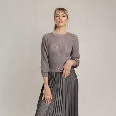 SOPHIA™ - Knit Jumper & Pleated Satin Skirt