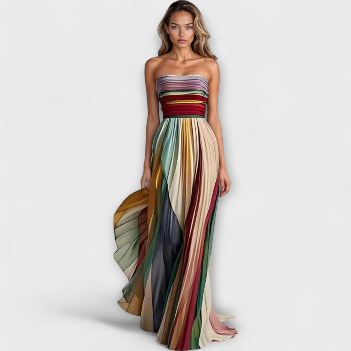 MARIGOLD™ – Bold & Flowing Strapless Dress